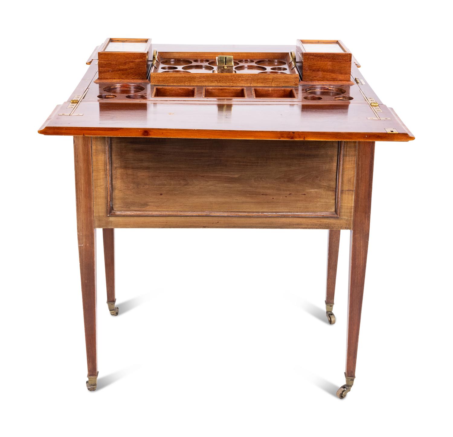 An English Mahogany and Cut Glass Liquor Cabinet by Waring & Gillow Ltd.