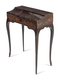 A Louis XV Style Lacquer Veneered Bureau de Dame