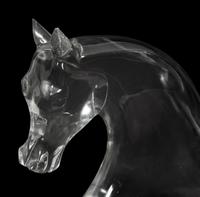 A Lalique Tête de Cheval Sculpture