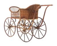A Victorian Rattan Buggy or Pram