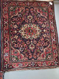 Two Persian Wool Mats Larger, 38 x 26 inches.