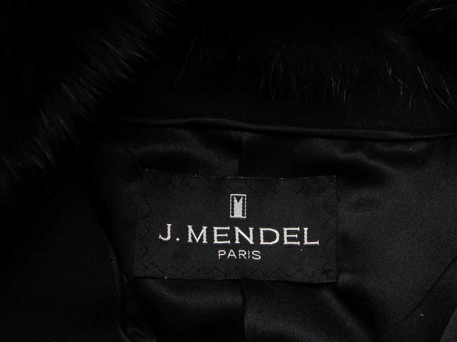 J. Mendel, Cashmere Coat with Leather & Sable Trim