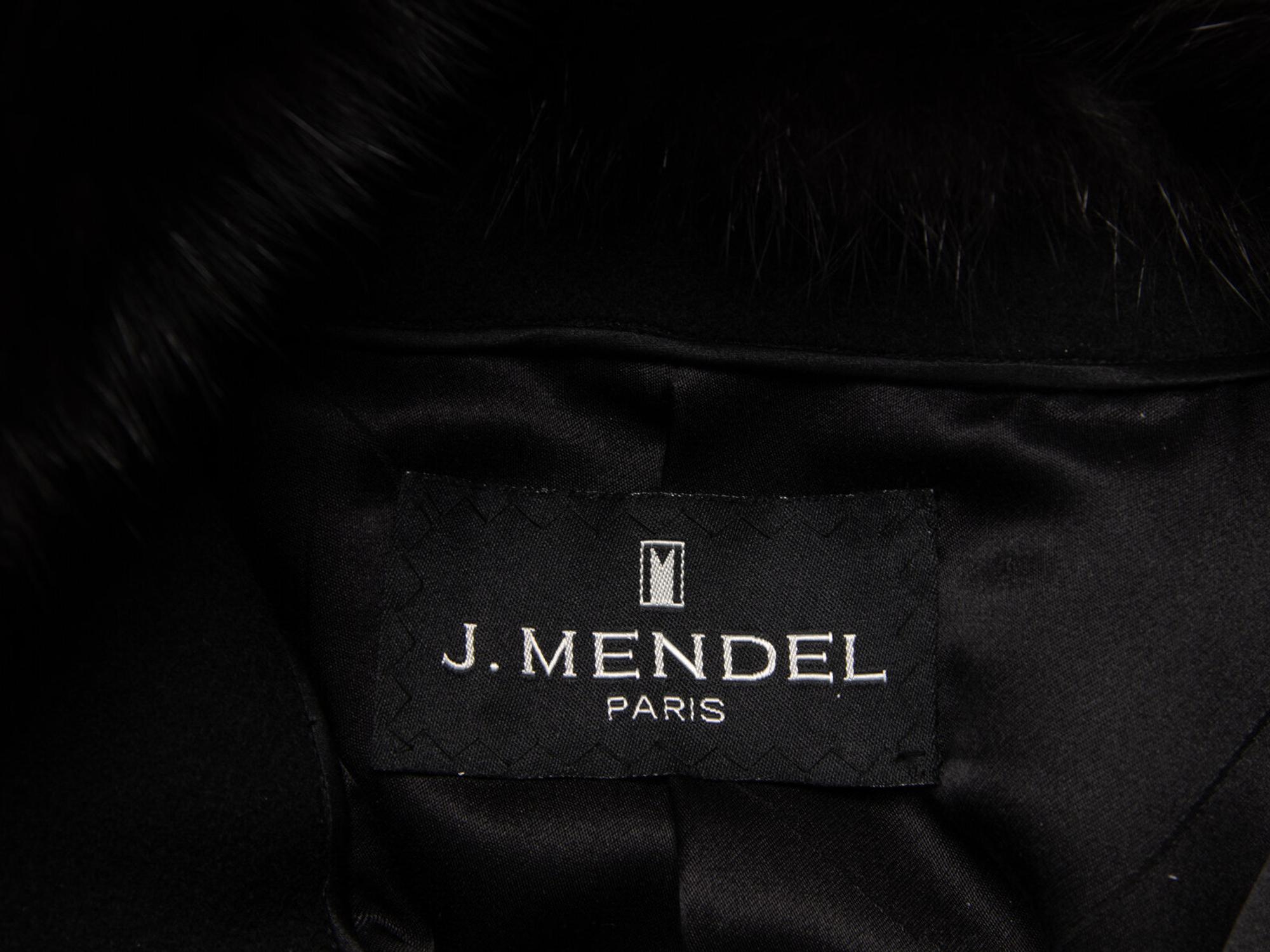 J. Mendel, Cashmere Coat with Leather & Sable Trim
