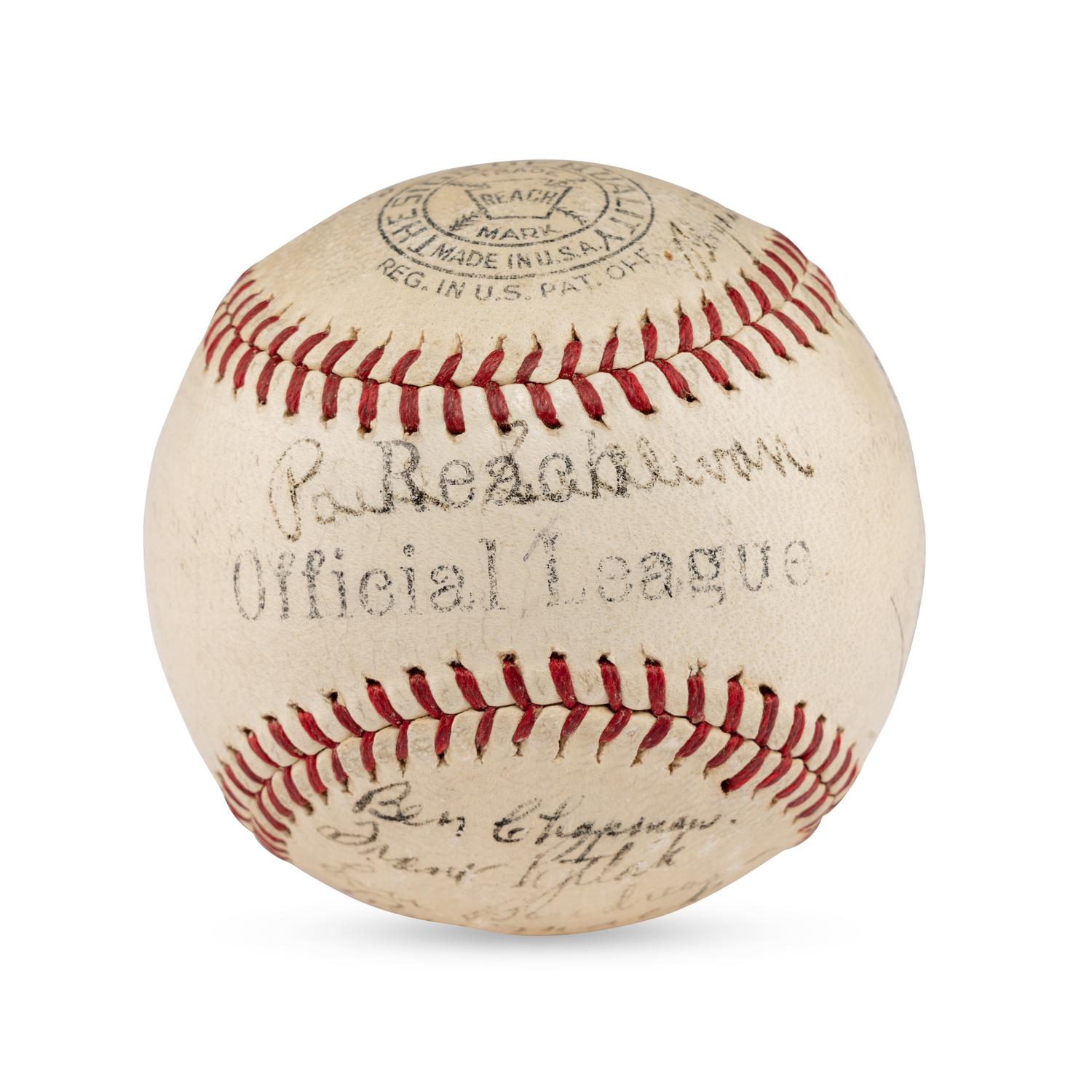 A 1939 Cleveland Indians Team Signed Autograph Baseball (Beckett Authentication Services Letter of Authenticity)