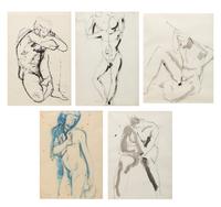 A Group of Five Nude Studies
