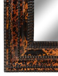 A Flemish Ripple-Molded and Faux Tortoiseshell Veneered Mirror