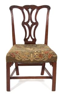 A George II Carved Mahogany Side Chair Height 37 1/4 inches. — 18TH CENTURY