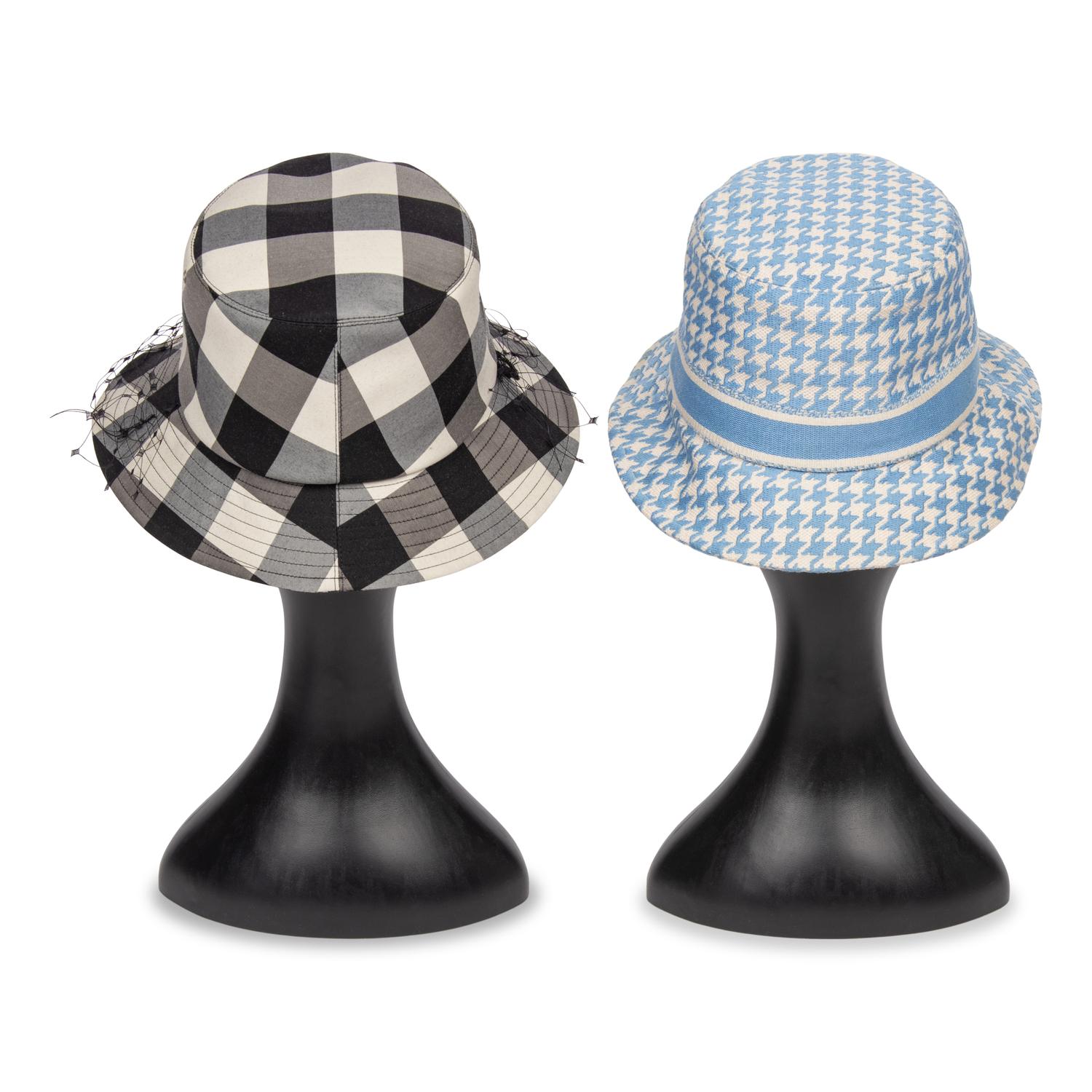 CHRISTIAN DIOR, TWO BUCKET HATS