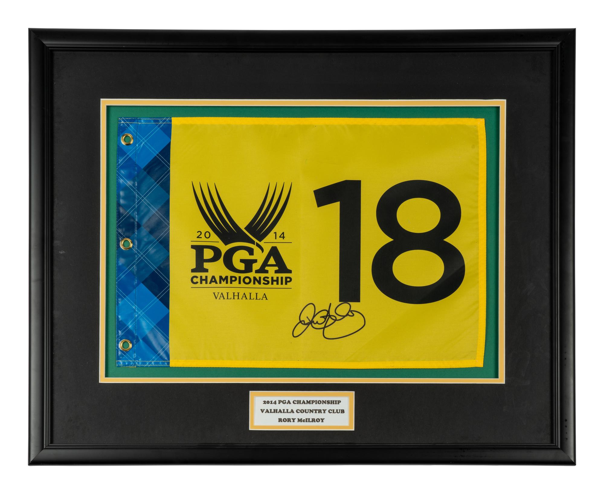 A Rory McIlroy Single Signed Autograph 2014 PGA Championship Flag (JSA Authenticated)