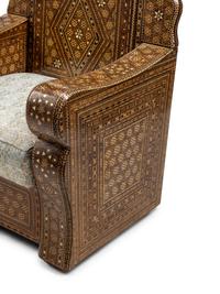 A Pair of Moroccan Marquetry and Mother-of-Pearl Inlaid Lounge Chairs