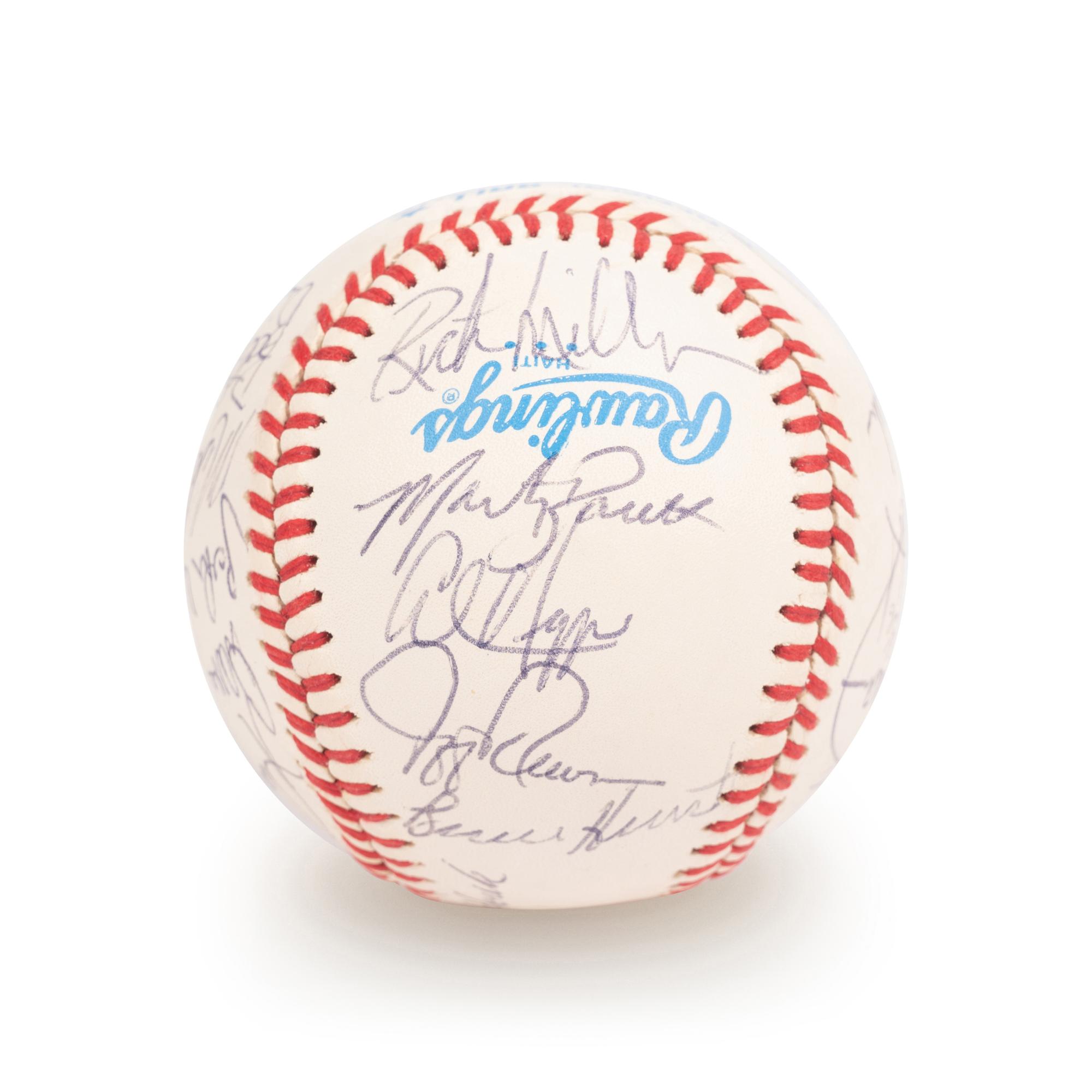 A 1983 Boston Red Sox Team Signed Autograph Baseball with 25 Signatures (Beckett Authentication Services Letter BAS Certified),