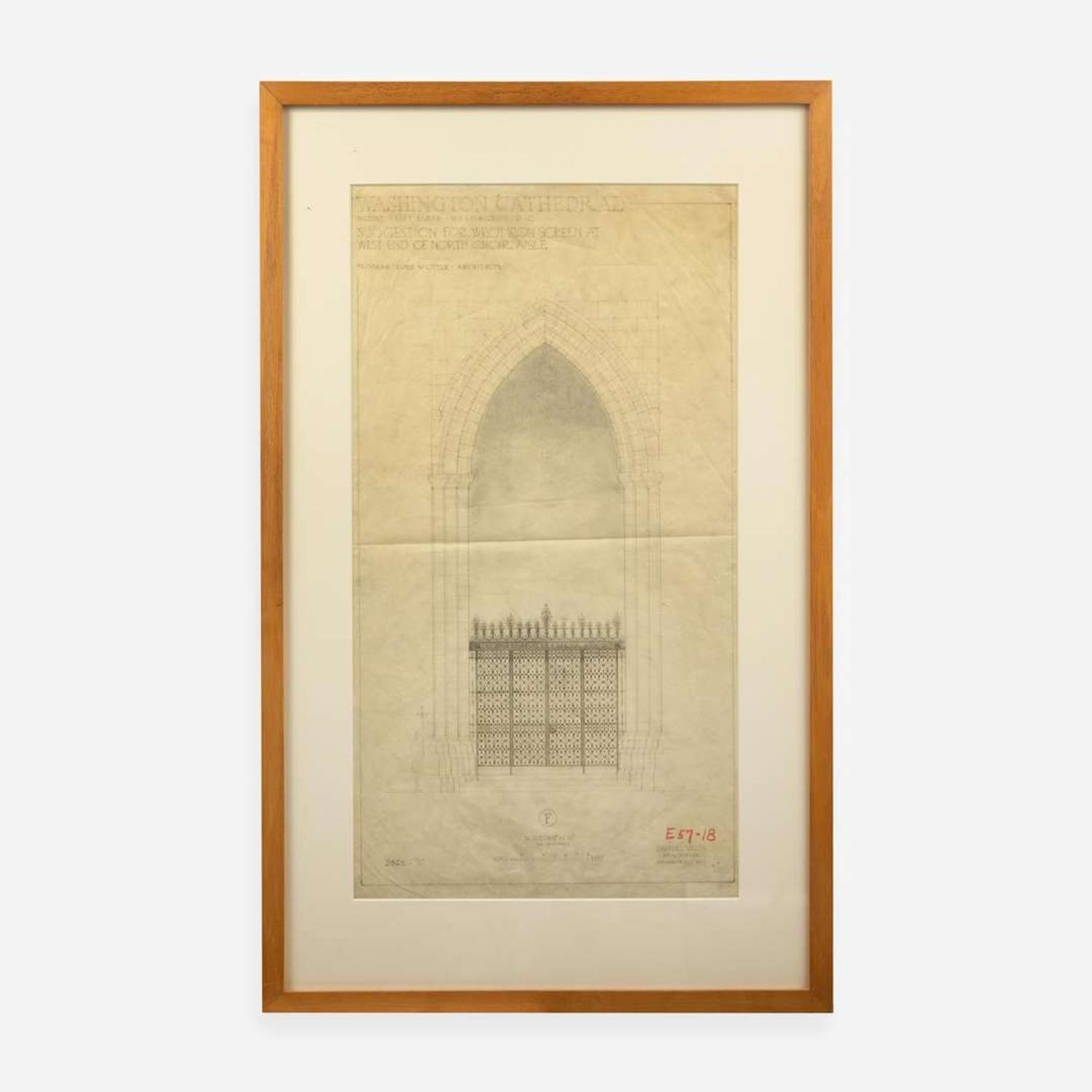Samuel Yellin (American, b. Ukraine, 1884-1940) Two Drawings for the National Cathedral, Washington, D.C., USA, 1933