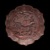 Three Chinese Carved Cinnabar Lacquer Wares