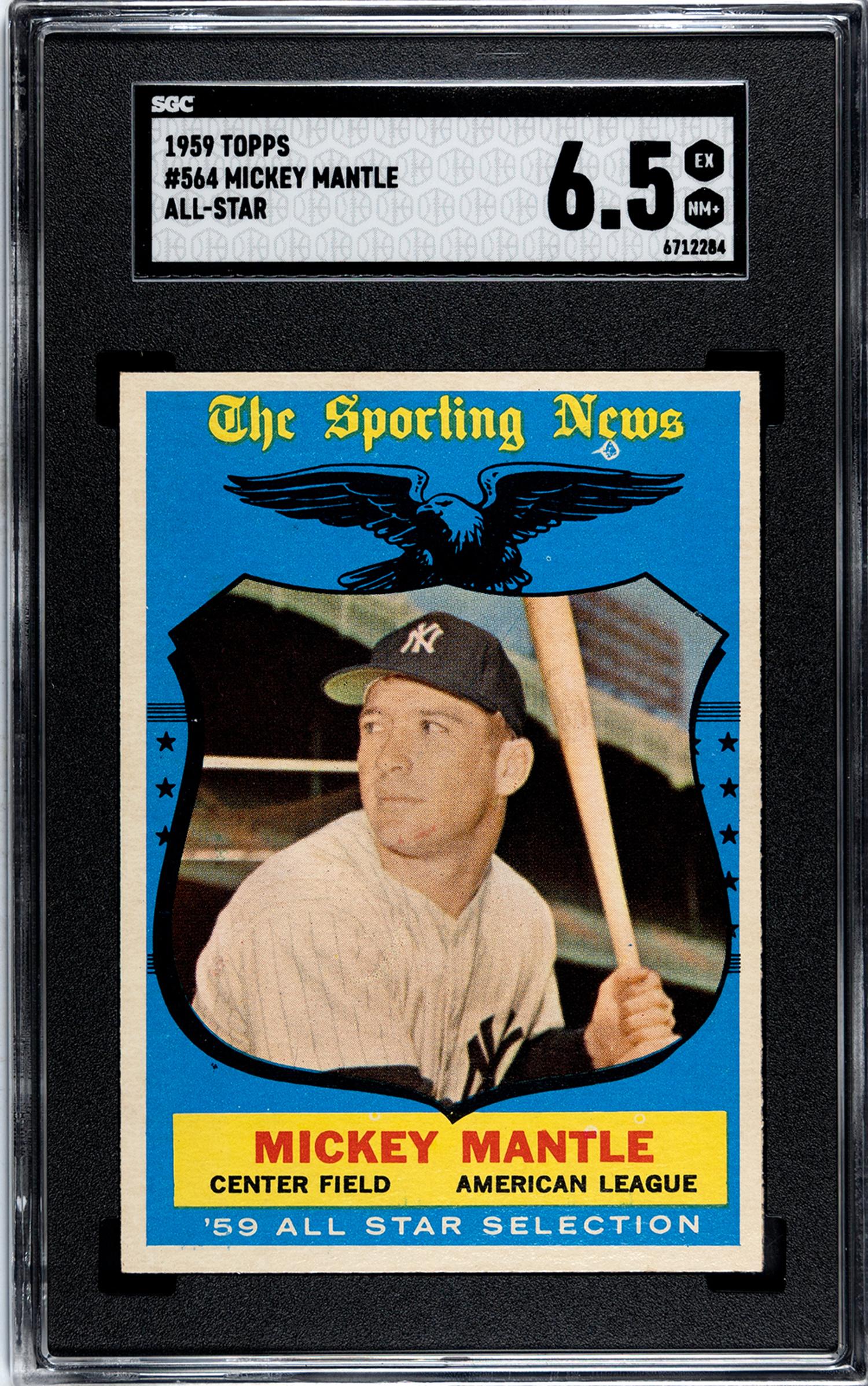 A Group of 1959 Topps Mickey Mantle and Willie Mays All Star Baseball Cards No. 564