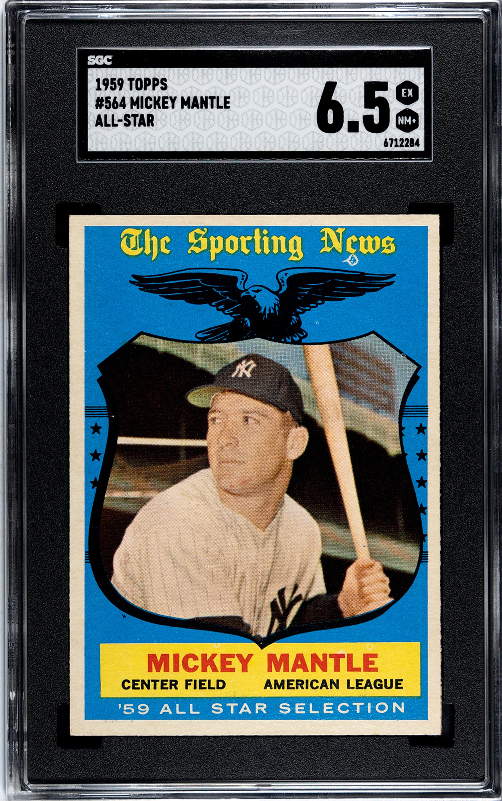 A Group of 1959 Topps Mickey Mantle and Willie Mays All Star Baseball Cards No. 564
