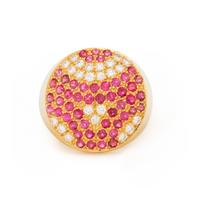 DIAMOND AND PINK SAPPHIRE RING