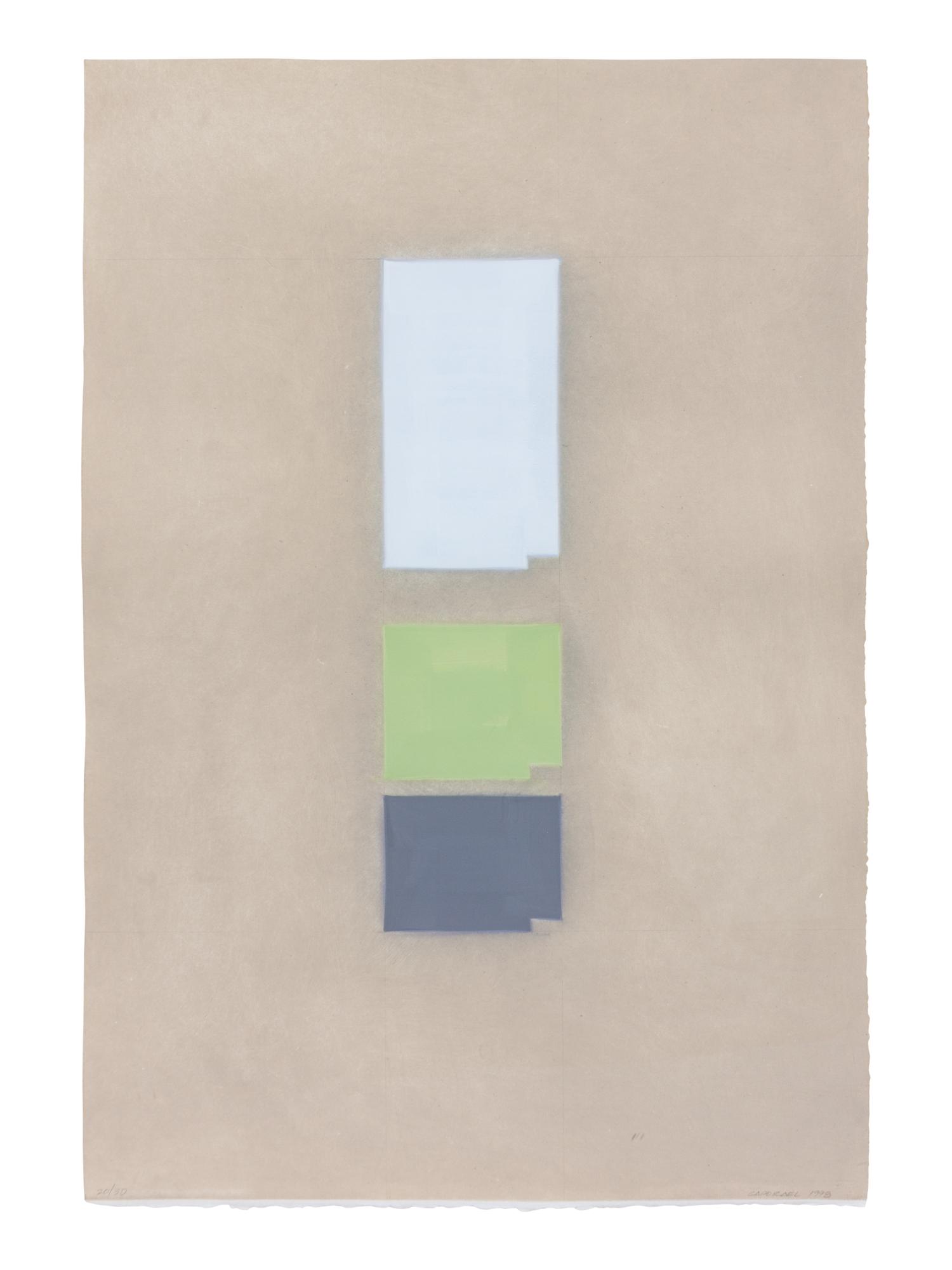 Chrome Orange, Chrome Violet , and Zinc White (A Group of Three Works)