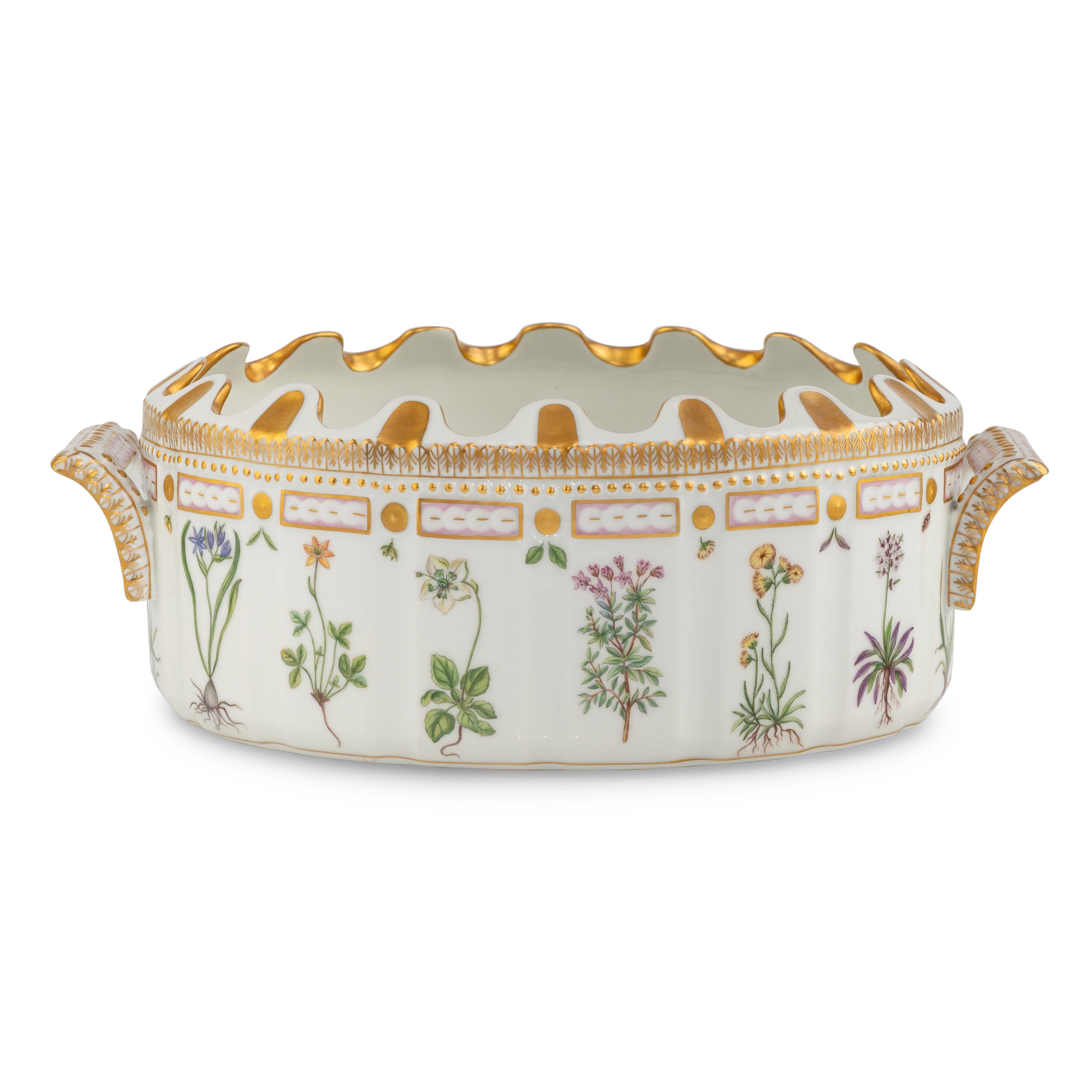 A Royal Copenhagen Flora Danica Porcelain Monteith