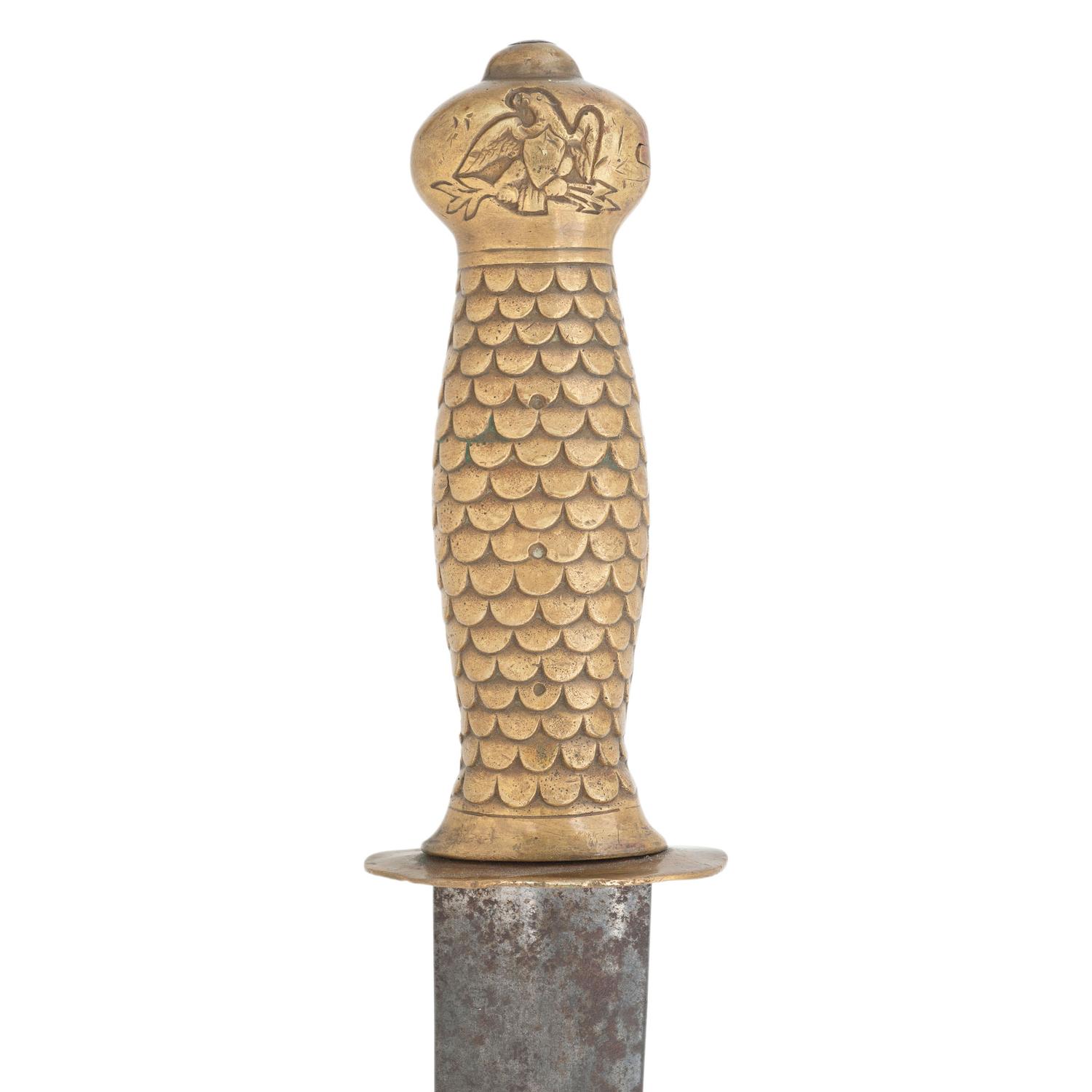 Confederate Variant Naval Cutlass with 1841 USN Style Hilt Attributed to Leech & Rigdon