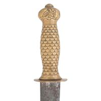 Confederate Variant Naval Cutlass with 1841 USN Style Hilt Attributed to Leech & Rigdon
