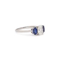 TIFFANY & CO., DIAMOND AND SAPPHIRE RING