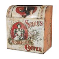 A Scull's Coffee Tin Advertising Bin