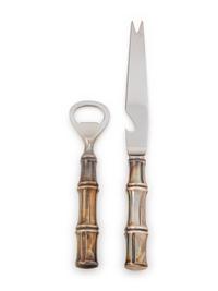 A Group of Two Tiffany & Co. Silver Bamboo Pattern Bar Articles