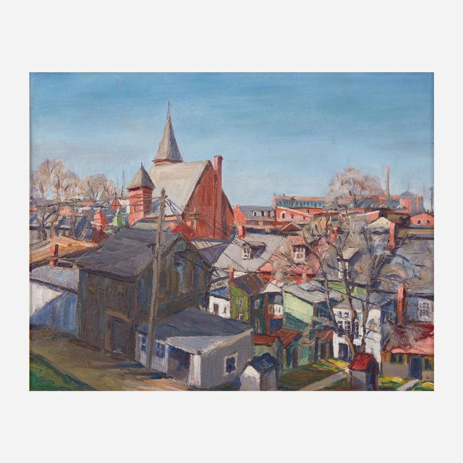 Eleanor J. Barba (American, 1893-1966) View of Allentown