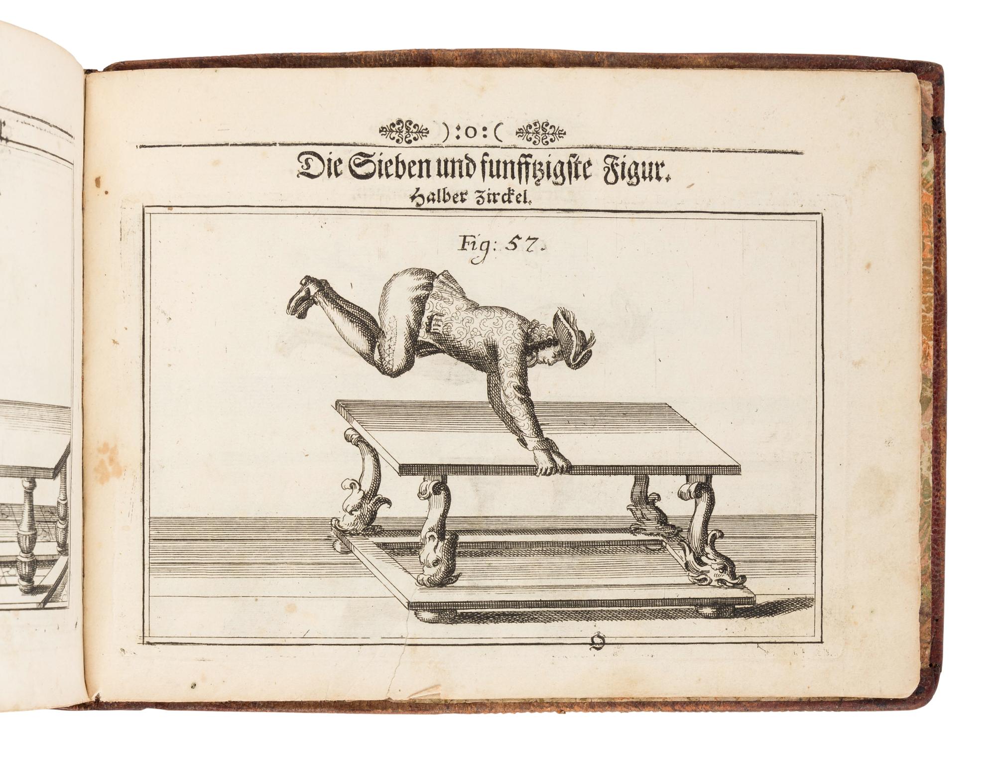[FENCING]. DOYLE, Alexander. Neu alamodische ritterliche Fecht- und Schirm-Kunst. Das ist: Wahre und nach neuester Franzosischer Manier eingerichtete Unterweisung wie man sich in Fechten und Schirmen perfectioniren und verhalten solle . Nuremberg and Frankfort: Paul Lochnern, 1715.