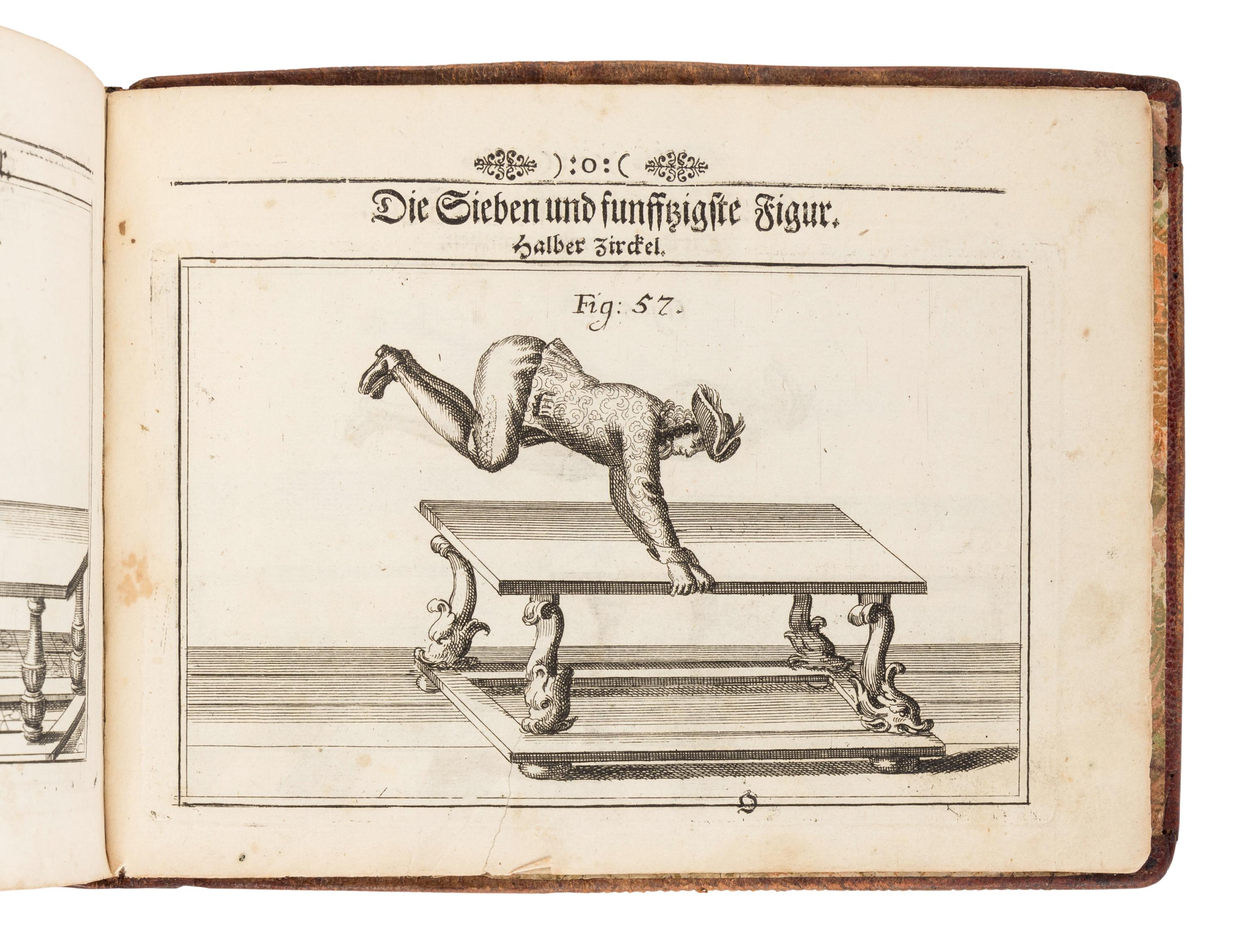 [FENCING]. DOYLE, Alexander. Neu alamodische ritterliche Fecht- und Schirm-Kunst. Das ist: Wahre und nach neuester Franzosischer Manier eingerichtete Unterweisung wie man sich in Fechten und Schirmen perfectioniren und verhalten solle . Nuremberg and Frankfort: Paul Lochnern, 1715.