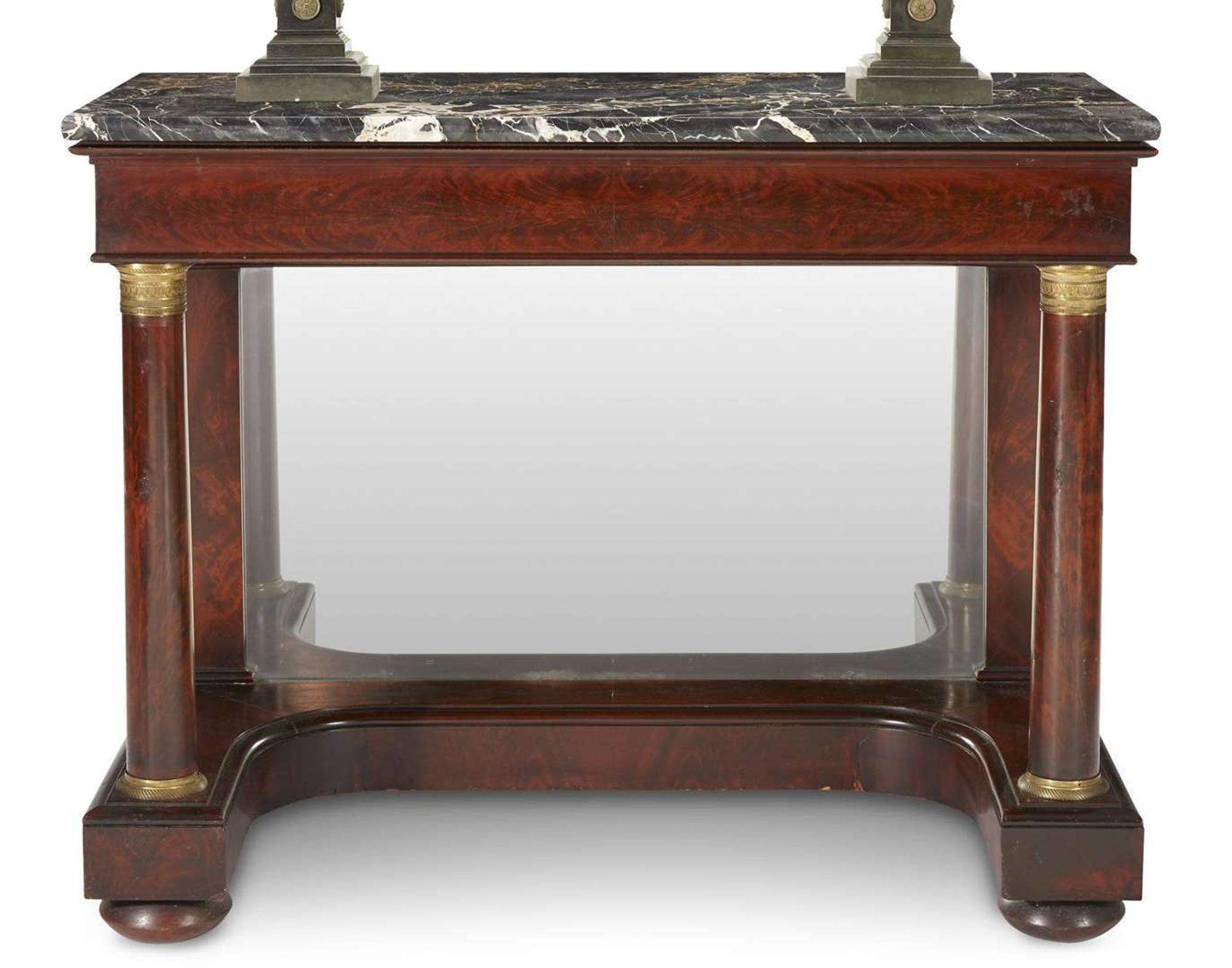 Classical marble top mahogany pier table Boston, MA, circa 1820