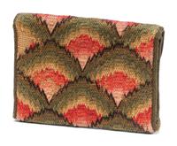 A Queen Anne Flamestitch Wool Lady’s Purse with Engraved Silver Closure