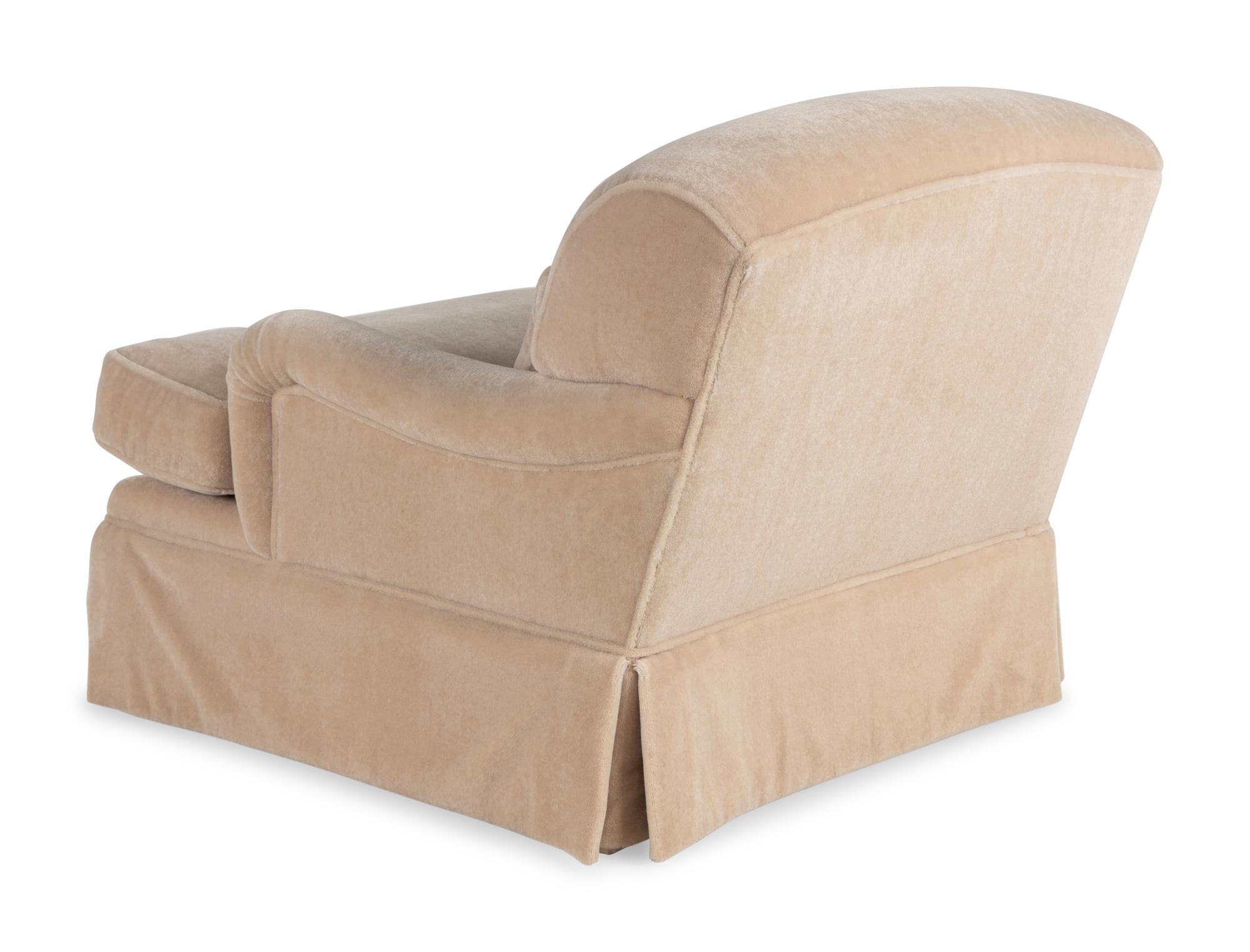 A Pair of Velvet-Upholstered Armchairs