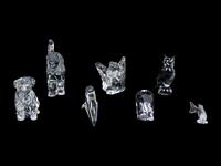 A Group of Seven Glass Animals