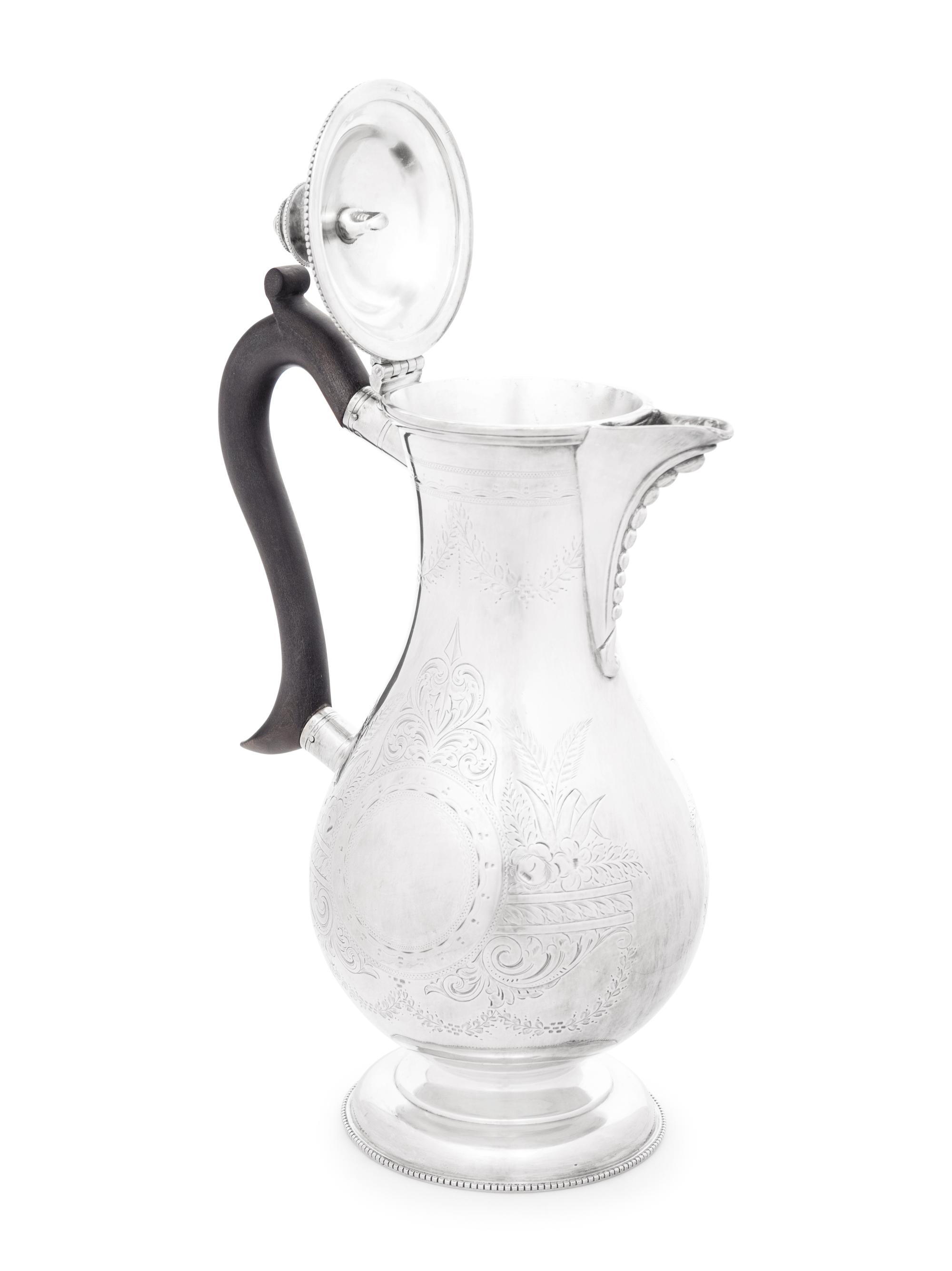 An English Silver-Plate Coffee Pot