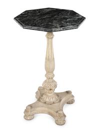 An English Painted Marble-Top Side Table