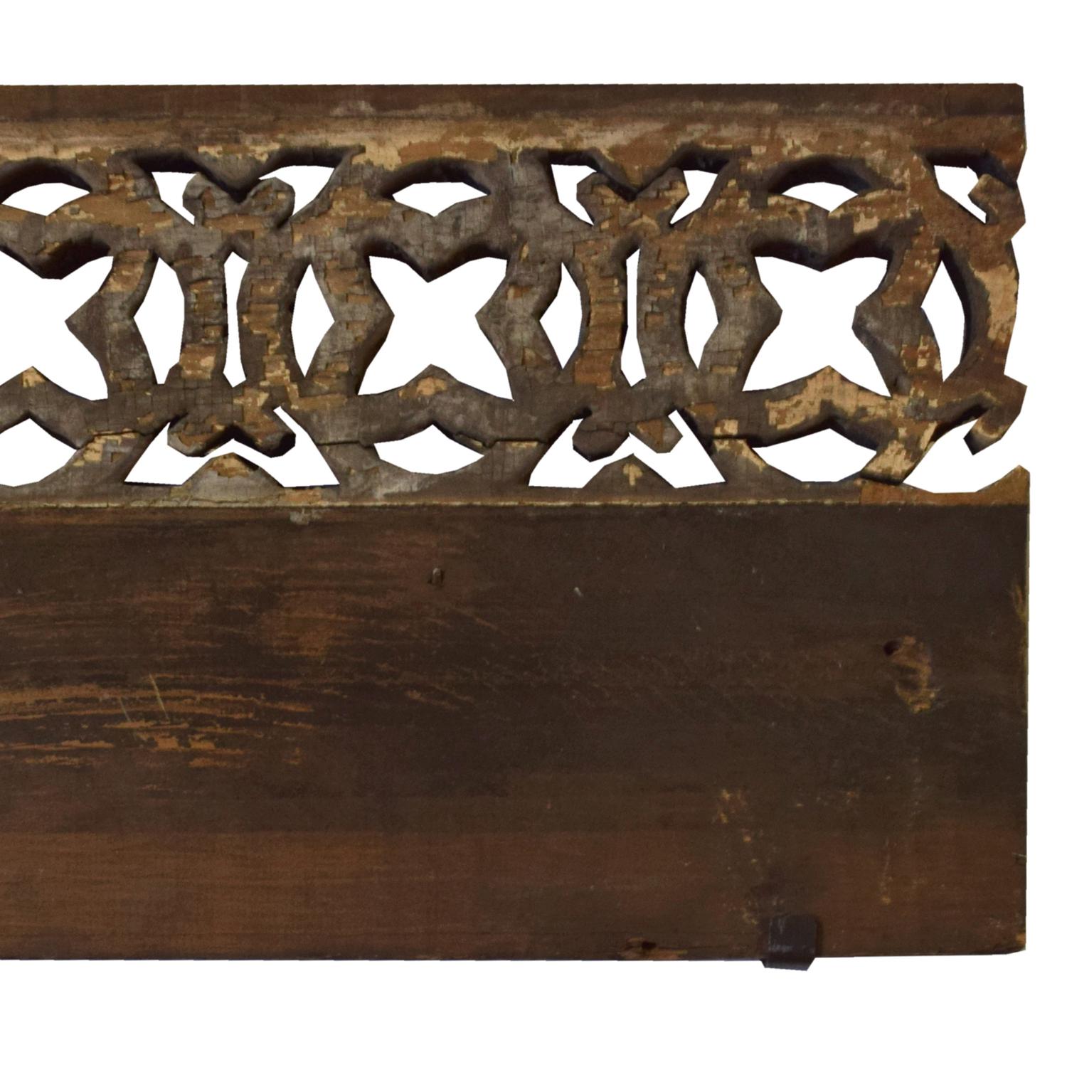 A Frank Lloyd Wright Designed Fretwork Panel from the Heller House 38" W x 2" D x 9.5" H, — United States, 1897