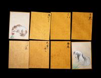 Four Sets of Japanese E-awase Karuta Playing Cards by Maruyama Oritsu (1817-1875), Nagasawa Roho (Mid-19th Century), Hara Zaisho (1813-1871) and Kishi Gantai (1782-1865)