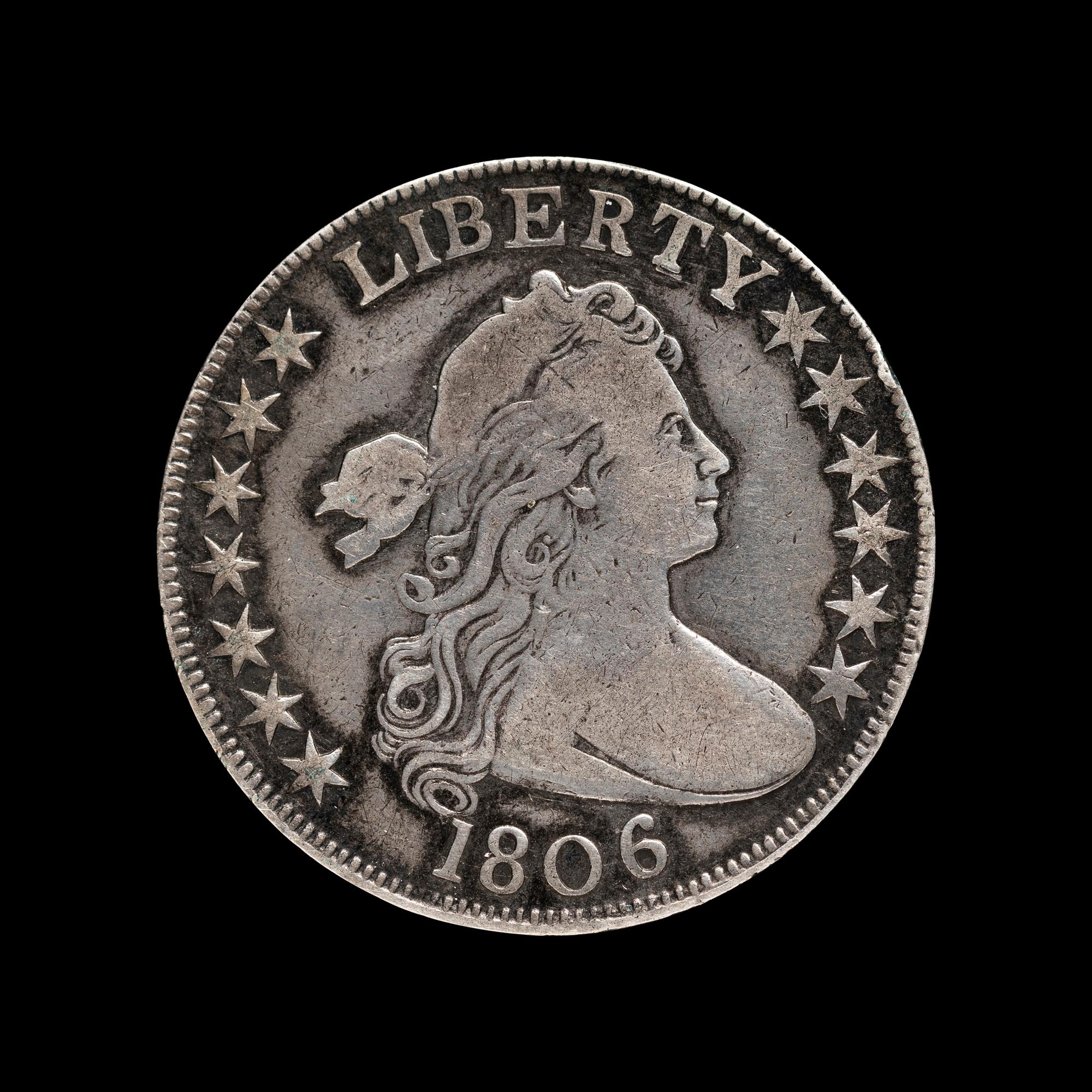 An 1806 Draped Bust 50c Coin
