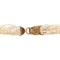 KESHI PEARL AND MULTIGEM DRAGON TORSADE NECKLACE