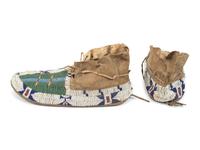 Cheyenne Beaded Hide Moccasins