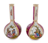 A Pair of Continental Porcelain Vases