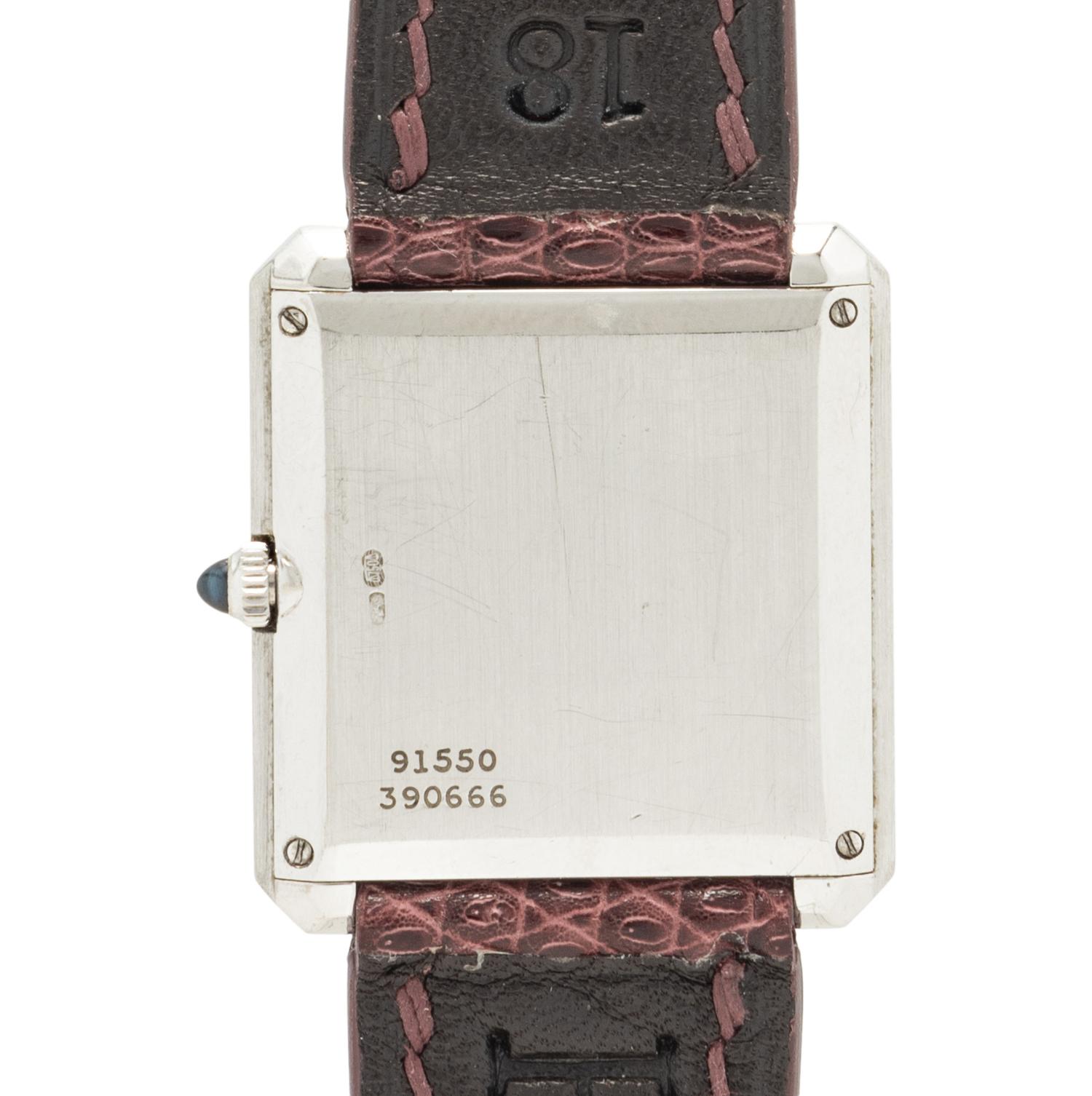 PIAGET, 18K WHITE GOLD AND DIAMOND 'PROTOCOLE' WATCH WITH PIAGET BUCKLE
