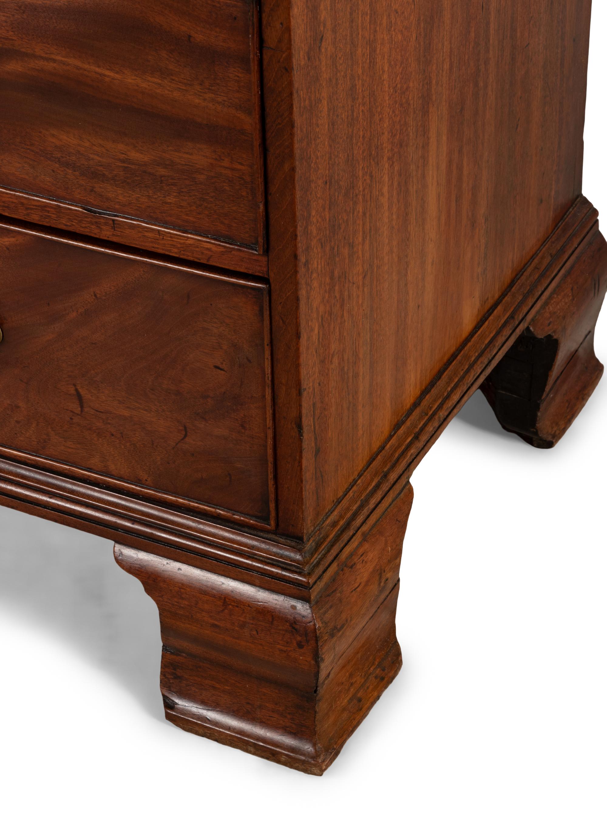 A George III Mahogany Bureau Cabinet
