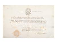 ROBERTSON, Thomas B. (ca 1773-1828). DS ("Th. B. Robertson"). New Orleans, 15 August 1810.