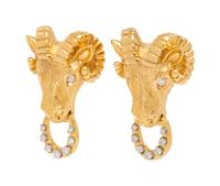 Van Cleef & Arpels, Diamond and Yellow Gold Ram's Head Earclips