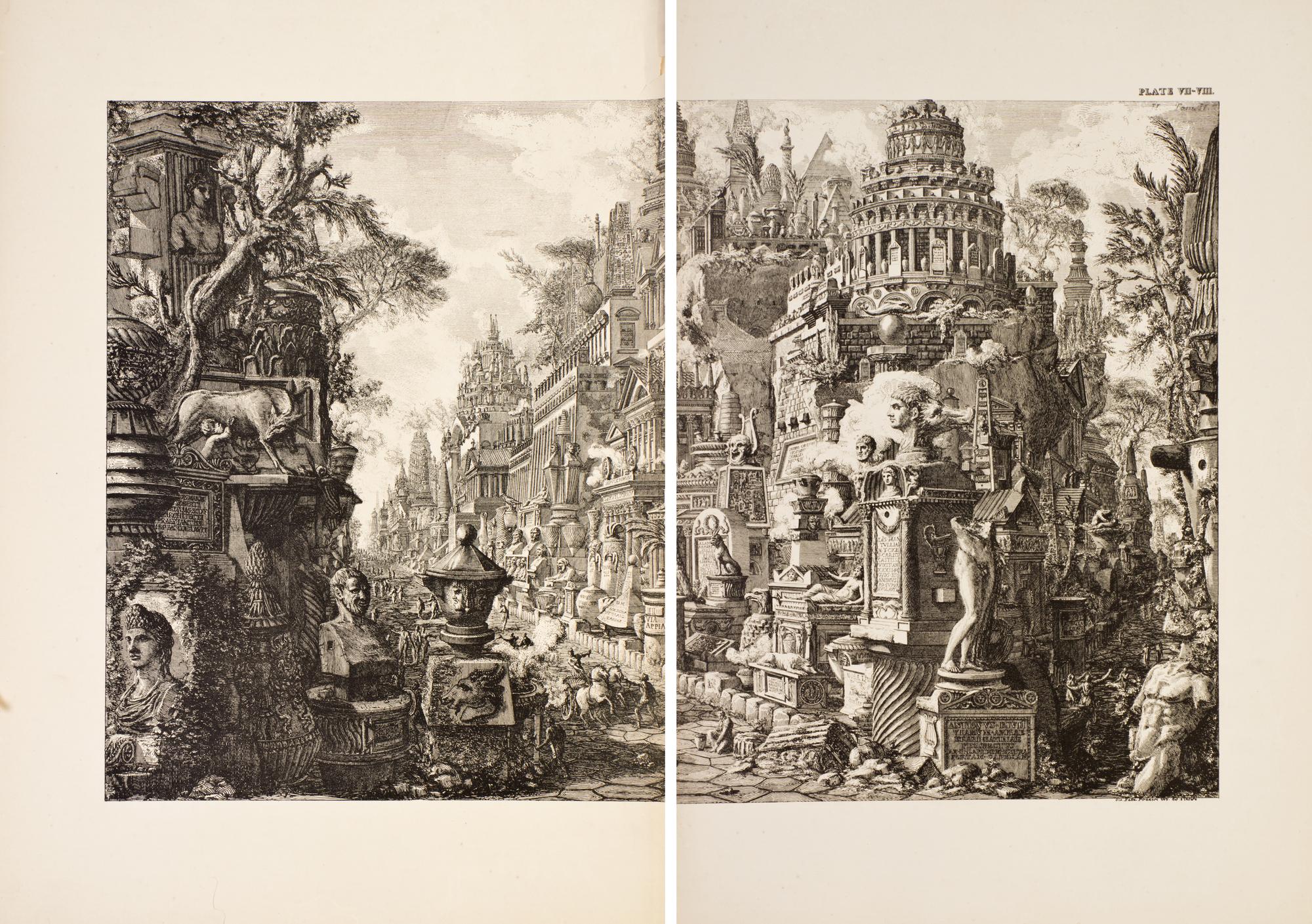 (PIRANESI, GIOVANNI BATTISTA) YOUNG, WILLIAM, ed. Roman Architecture...[London], [1900].