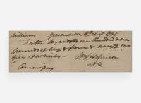 [Presidential] Harrison, William Henry: Autograph Document, signed