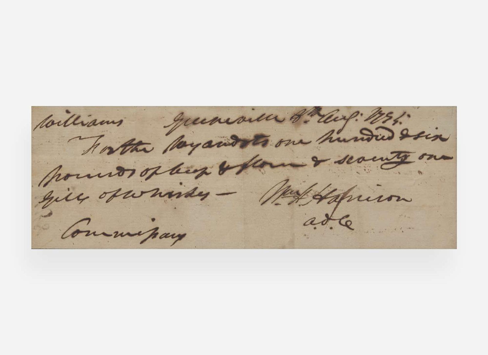 [Presidential] Harrison, William Henry: Autograph Document, signed