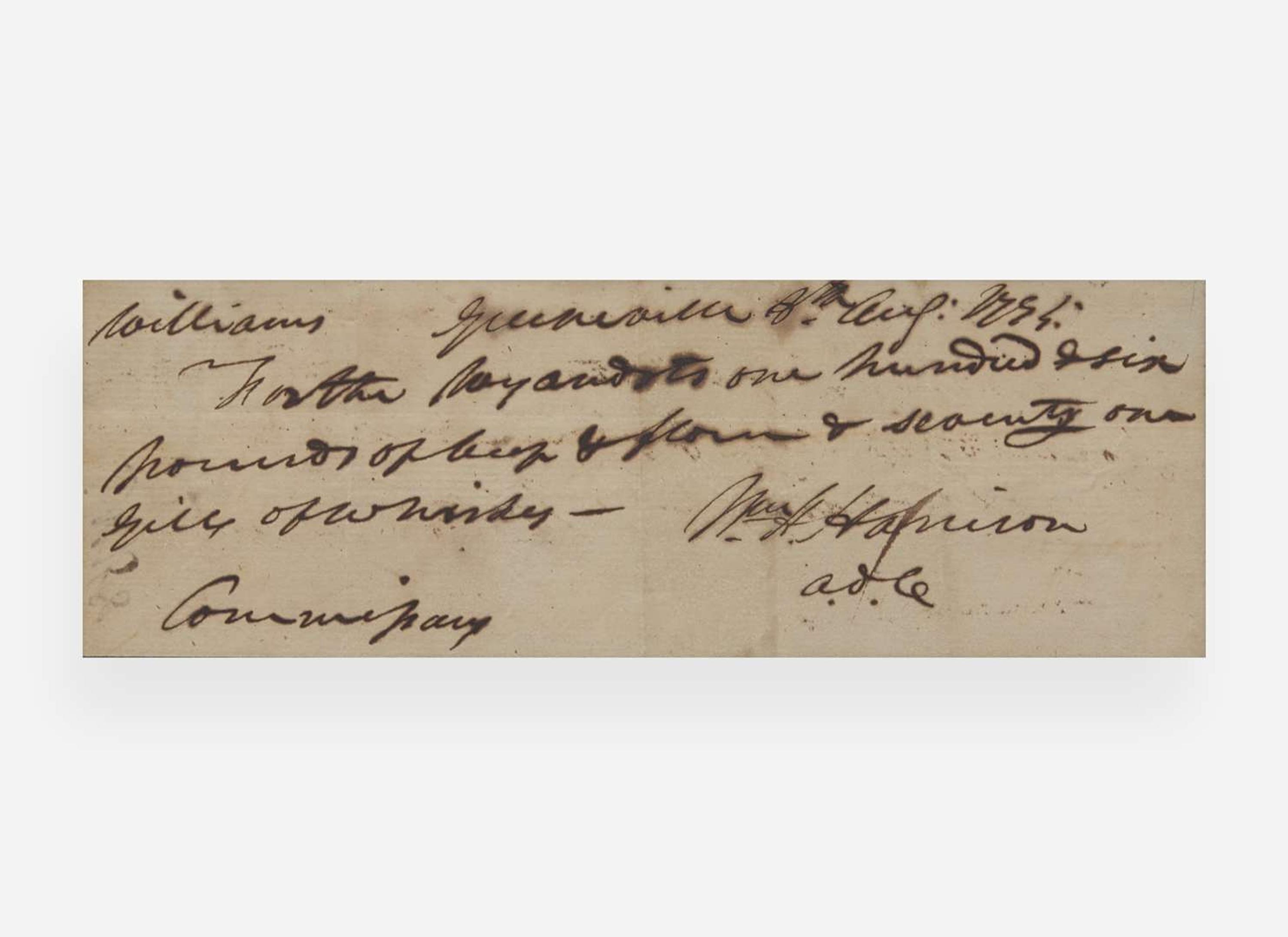 [Presidential] Harrison, William Henry: Autograph Document, signed